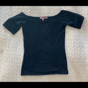 NWOT Calypso St. Barth Boat neck Navy tee top S